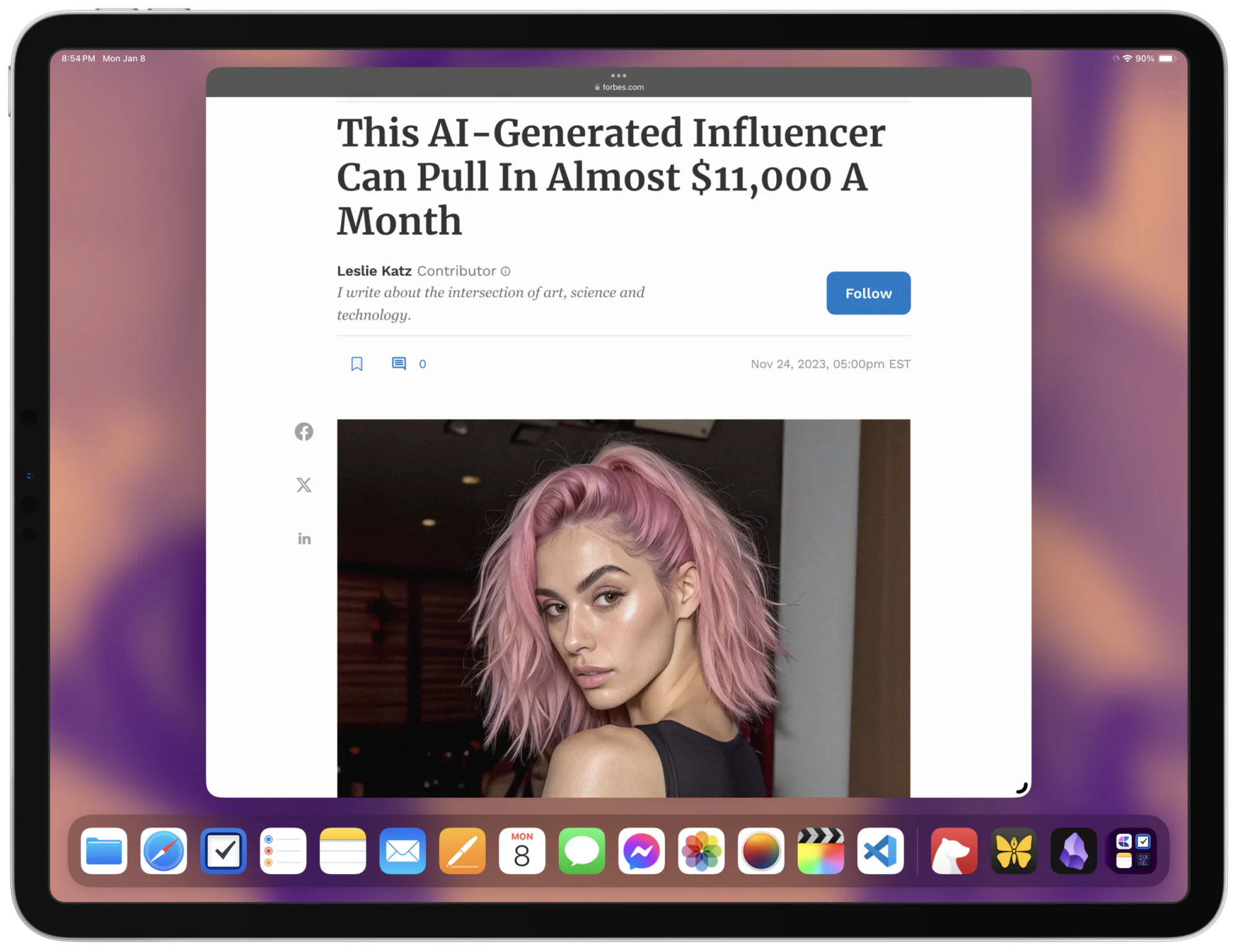 I mean, there are influencers who are completely generated by AI out there, and they’re convincing millions of people. Why can’t my computer organize a note.