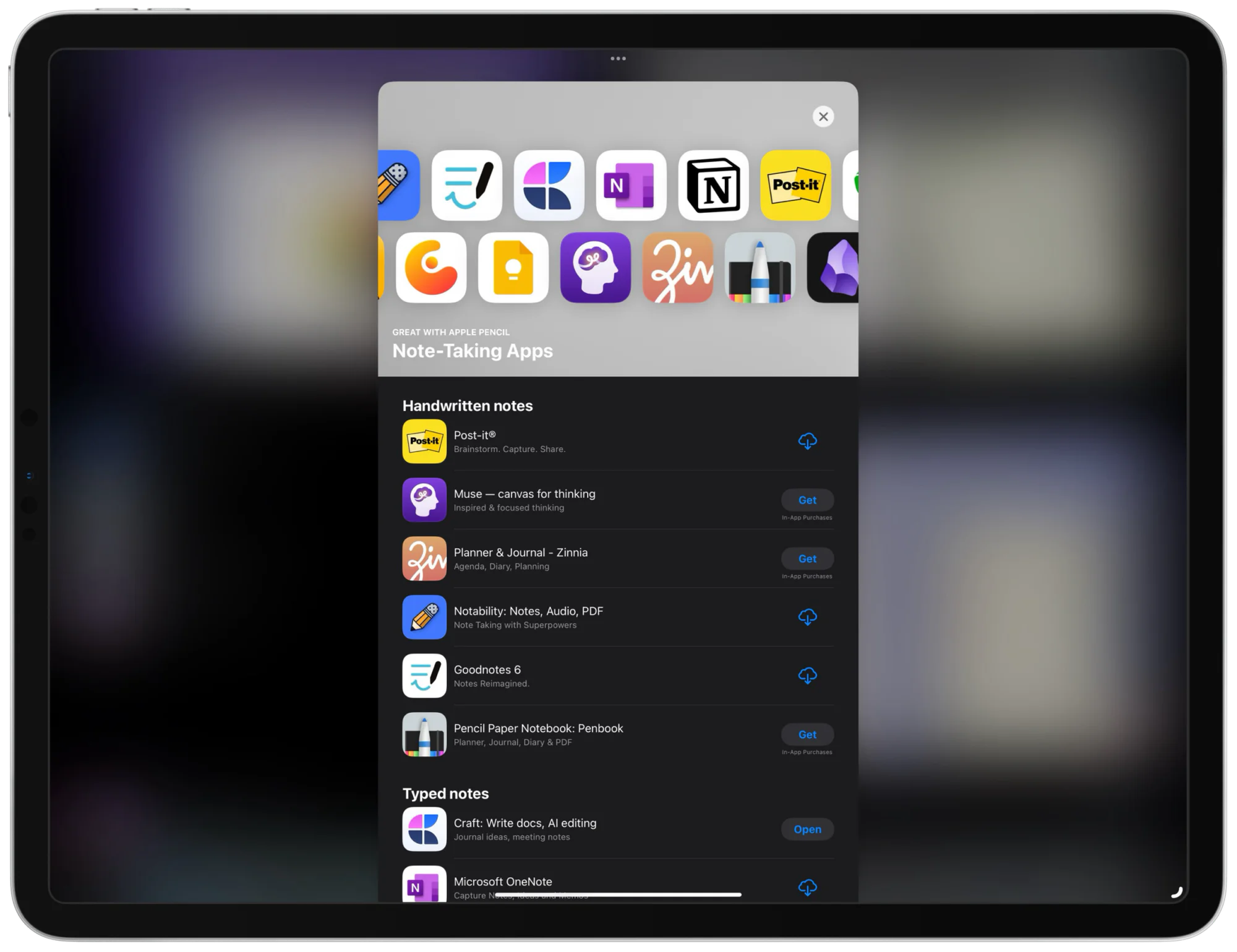 There are so many note-taking apps on the iPad alone that Apple has made a whole collection for all the different types.